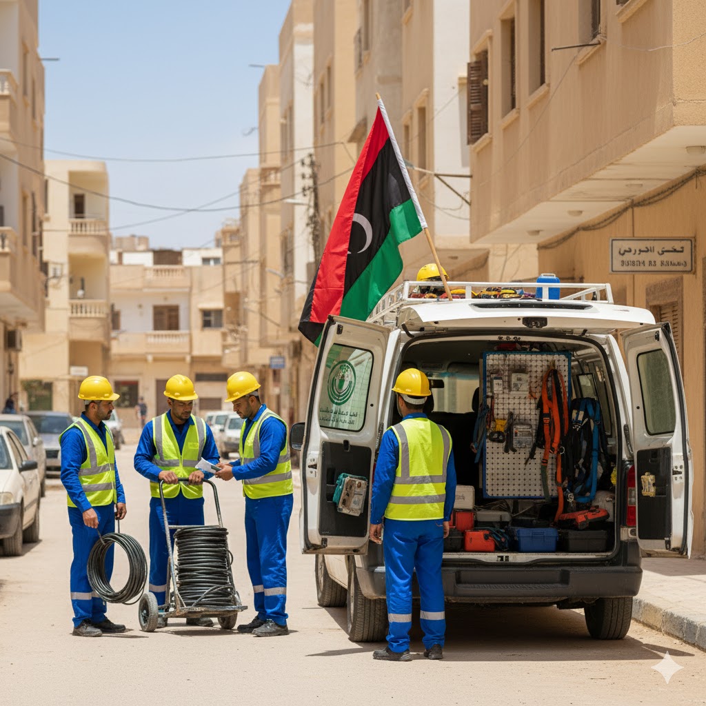 فريق العمل وتجهيز الكوابل